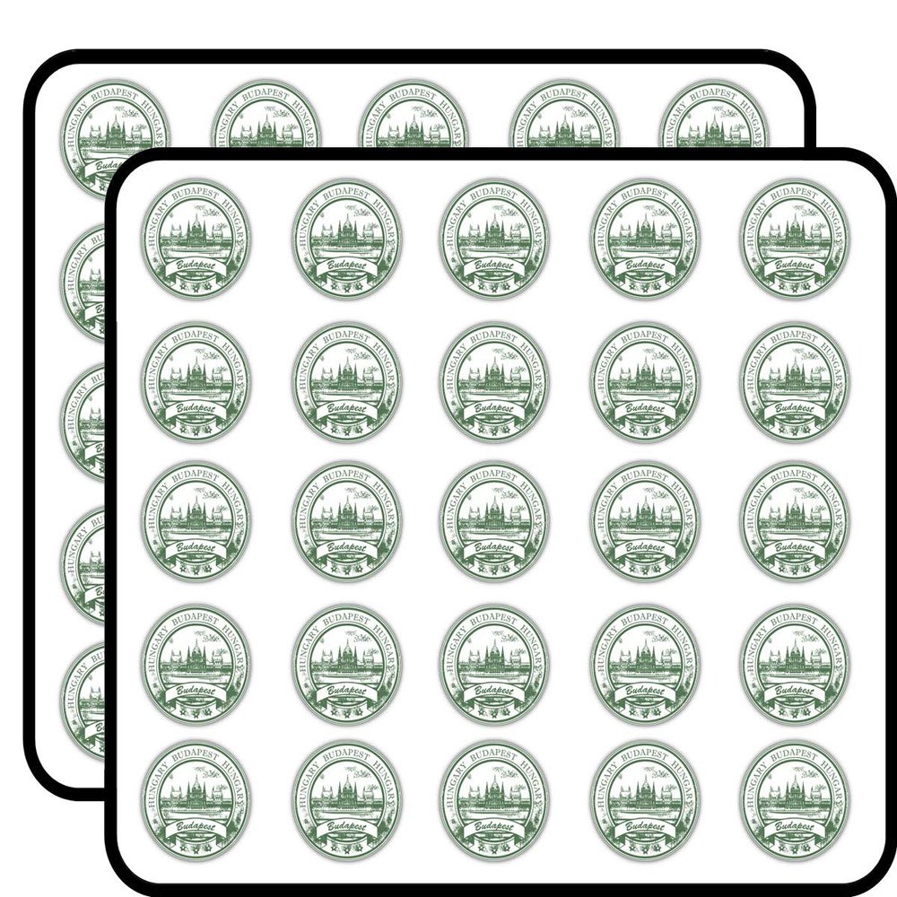 Bucharest Romania Grunge Rubber Stamp Travel Decorative Scrapbooking Sticker Waterproof Vinyl Stickers for Water Bottle, Laptop & Phone Case 50 Pack
