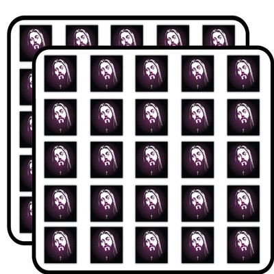 Jesus Christ Head Sketch Religion Decorative Scrapbooking Sticker Waterproof Vinyl Stickers for Water Bottle, Laptop & Phone Case 50 Pack
