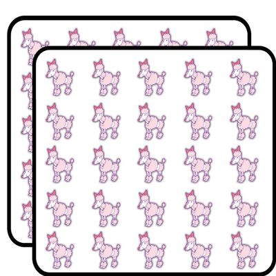 Funny Poodle Dog Decorative Scrapbooking Sticker Waterproof Vinyl Stickers for Water Bottle, Laptop & Phone Case 50 Pack