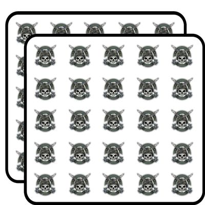 Soldier Skull Head Decorative Scrapbooking Sticker Waterproof Vinyl Stickers for Water Bottle, Laptop & Phone Case 50 Pack
