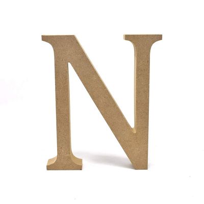 Smooth Pressed Board Wood Serif Letter, Natural, 5-1/8-Inch (N)