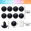 BESTCYC 1Boxed (60pcs) 24mm Large Black Plastic Safety Eyes Craft Eyes and Washers for Plush Animal, Doll, Puppet view 2