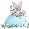 Stamping Bella Cling Stamps-Gnome On A Egg, Blue view 1