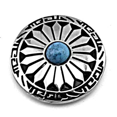 5pcs/10pcs Screw Eye Decoration Clasp Leather Craft Metal Coin Concho Button Screw Back (Blue, 10pcs)
