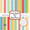 6X6 Pattern Paper Pack - Summer Brights Basics - Card Making Scrapbook Specialty Paper Double-Sided 6"x6" Collection Includes 64 Sheets - by Miss Kate Cuttables view 1