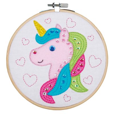Vervaco Felt Applique KIT Unicorn, Assorted