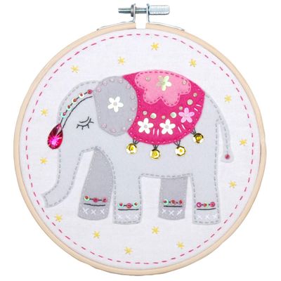 Vervaco Felt Applique KIT Elephant, Assorted