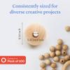 Large Wooden Beads for Crafts - Pack of 100 14mm 9/16 x 5/32 Inch Hole Large Wood Beads for Crafts withHoles for DIY | Round Wooden Balls for Crafts | Wood Beads for Jewelry Making | Woodpeckers view 2