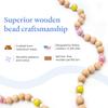 Large Wooden Beads for Crafts - Pack of 100 14mm 9/16 x 5/32 Inch Hole Large Wood Beads for Crafts withHoles for DIY | Round Wooden Balls for Crafts | Wood Beads for Jewelry Making | Woodpeckers view 3