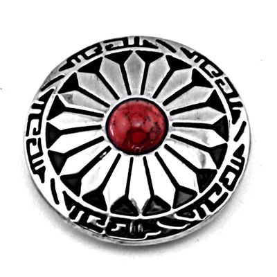 5pcs/10pcs Screw Eye Decoration Clasp Leather Craft Metal Coin Concho Button Screw Back (Red, 10pcs)