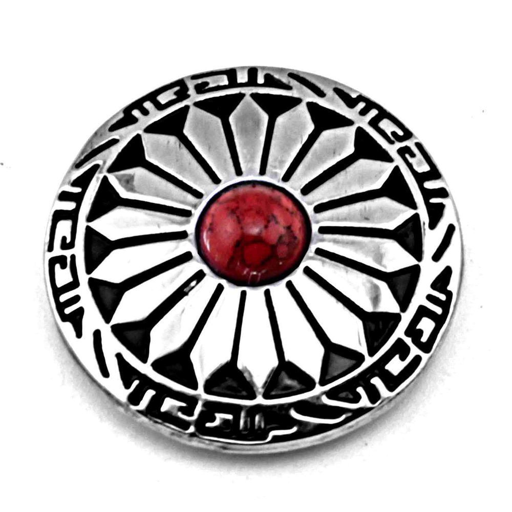 5pcs/10pcs Screw Eye Decoration Clasp Leather Craft Metal Coin Concho Button Screw Back (Red, 10pcs)