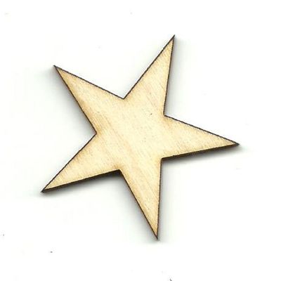 WOODNSHOP Star 1/8 x 11 PKG 3 Laser Cut Wooden Stars