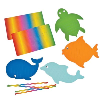 Fun Express Sea Life Weaving Mats- 12 Pc - VBS Vacation Bible School Supplies/Decor - Crafts for Kids and Fun Home Activities