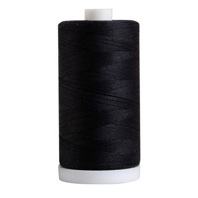 Connecting Threads Black 100% Cotton Thread for Sewing, Quilting, and Crafting - 50-Weight - 1200 Yard Large Spool (Black)
