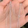5pcs Cute Bead Station Jewelry Making Cable Chain Unfinished Bulk (Total ~ 16.4 Feet or 5 Meters) Sterling Silver Plated Brass for Jewelry Making CF173-1 view 2