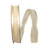 Reliant Ribbon Sheer Satin Edge Metallic Ribbon, 5/8 Inch X 25 Yards, Ivory view 1