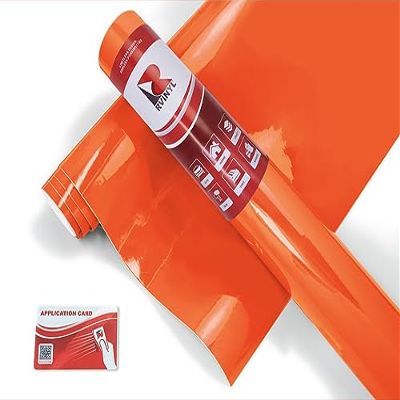 ORACAL 651 Series Orange 34 Intermediate Calendered Film - 2ft x 10ft - Thick Vinyl Film Sheet Roll with Glossy Finish for Signs, Decals and Graphics