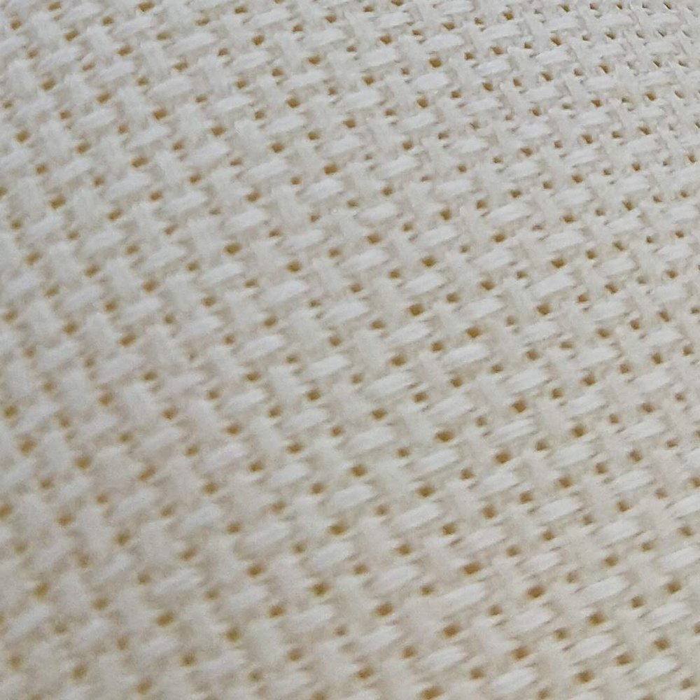12" x 59" 14CT Counted Cotton Aida Cloth Cross Stitch Fabric (Cream)