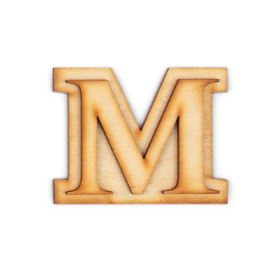 2 Pack Official Greek Wooden Letters for Crafts, Mu - 2" Classic Font Double Layer Wooden Greek Letters - Precision Cut Natural Wood Letter for Sorority/Fraternity Paddles and DIY Projects