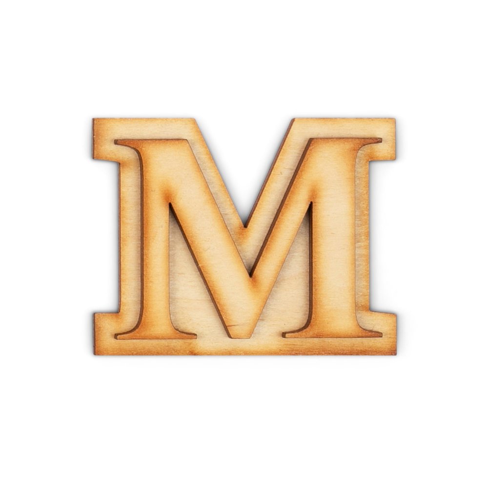 2 Pack Official Greek Wooden Letters for Crafts, Mu - 2" Classic Font Double Layer Wooden Greek Letters - Precision Cut Natural Wood Letter for Sorority/Fraternity Paddles and DIY Projects