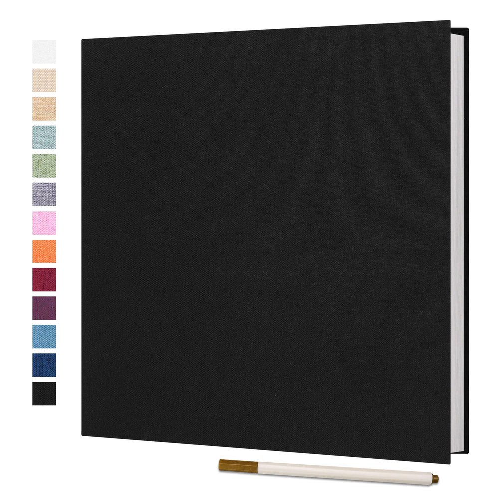 Vienrose Large Photo Album Self Adhesive for 4x6 5x7 8x10 Pictures Scrapbook Album DIY Scrap Book 40 Sticky Pages with A Metallic Pen