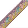 IBA Indianbeautifulart Yellow Stripe,Leaves & Floral Artistic Ribbon Trim Tape Fabric Laces for Crafts Printed Velvet Trim 9 Yards Sewing Accessories 3 Inches view 2