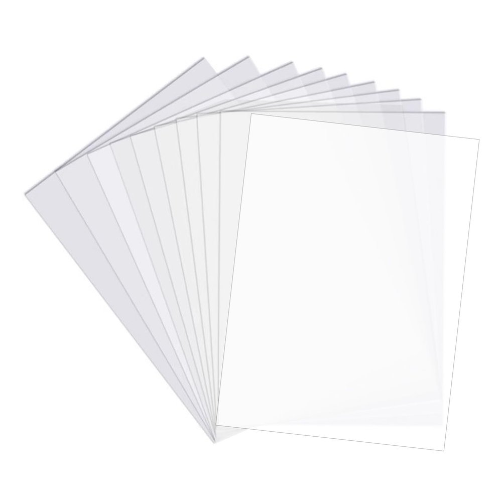 25 Pack Clear Plastic Sheets 4 Mil 12" x 12" Clear Plastic Stencil, Acetate Sheets Reusable Clear Template Sheets for Laser Cutting,Cut Tool Template Material