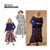 Butterick Sewing Pattern R10038 / B6636 - Misses' Top, Tunic, Skirt and Scarf, Size: E5(14-16-18-20-22) view 1