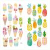 Soft Sticker Tropical High-Quality Foam Stickers with Hot Foil Finish, 28 Assorted Stickers, Ideal for Decorating Greeting Cards, Crafts and Scrapbooking view 2