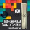 12in. x 30ft. Grid-Lined Clear Transfer Tape Roll - Perfect Transfer Tape* view 2