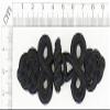 Chinese Frogs Closures Handmade Buttons Fasteners Hook & Eye Sewing Jackets Capes Shawls Renaissance Costumes -Black Color-Tapestry Net Design- 3" x 1.25"- 1 Pair/Pack view 2