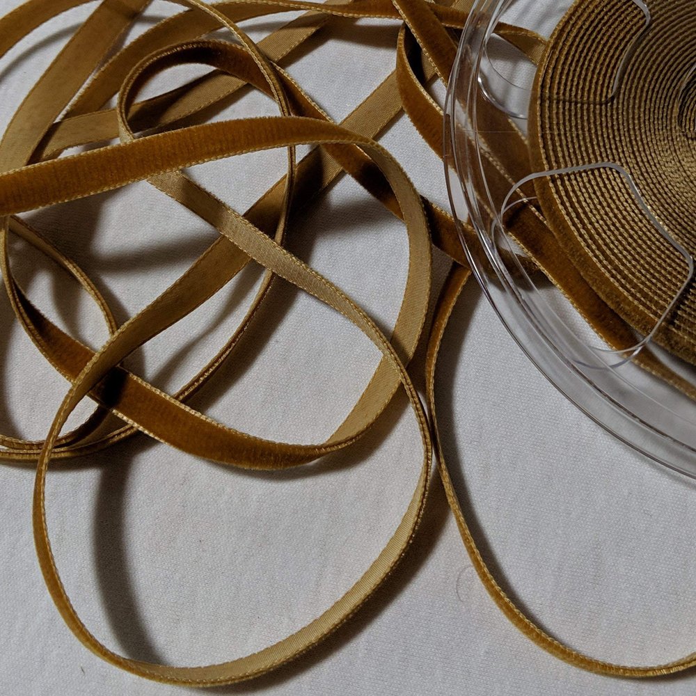 French Velvet Ribbon (3/8" Wide x 3 Yards) (Many Colors to Choose from)