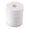 Beadthoven 2mm Hollow Pipe Rubber Tube Cords, 54.68Yards Barber Cord for Knitting Stitch Holder, Tubing Rubber Cord with Spool for Bracelet Jewelry Making DIY Crafts 1mm Hole - White view 1