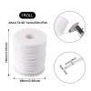 Beadthoven 2mm Hollow Pipe Rubber Tube Cords, 54.68Yards Barber Cord for Knitting Stitch Holder, Tubing Rubber Cord with Spool for Bracelet Jewelry Making DIY Crafts 1mm Hole - White view 2