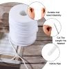 Beadthoven 2mm Hollow Pipe Rubber Tube Cords, 54.68Yards Barber Cord for Knitting Stitch Holder, Tubing Rubber Cord with Spool for Bracelet Jewelry Making DIY Crafts 1mm Hole - White view 4
