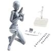 COPYLOVE Drawing Model PVC Action Figure - Jointed Doll for Artists (Grey Female) view 1