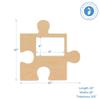 Unfinished Wood Puzzle Piece Picture Frame, 12 x 12 Inches with 4x6 Picture Slot, Connectable Timeline Wall Plaqu, DIY Craft Dcor, by Woodpeckers view 2