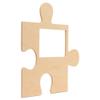 Unfinished Wood Puzzle Piece Picture Frame, 12 x 12 Inches with 4x6 Picture Slot, Connectable Timeline Wall Plaqu, DIY Craft Dcor, by Woodpeckers view 4
