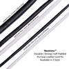 Faux Leather PU Cord Trim, Thick Padded Soft Jewelry String,Strong. Jumbo 12-14mm, 10mm & 5mm, Black & Off White. Crafts, Apparel, Thonging, Neotrims. Also Wholesale 25 & 50 Meters spools view 2