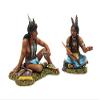 Team Miniatures American Indians IDA6026 Warriors Sitting Talking #2 1:30 Scale Pewter view 3
