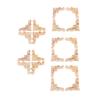 20Pcs Furniture Onlay Applique Frame for Home, 4x4cm/1.57"x1.57", Unpainted Woodcarving Corner Decal Cabinet Door Wall Ceiling Dresser view 1