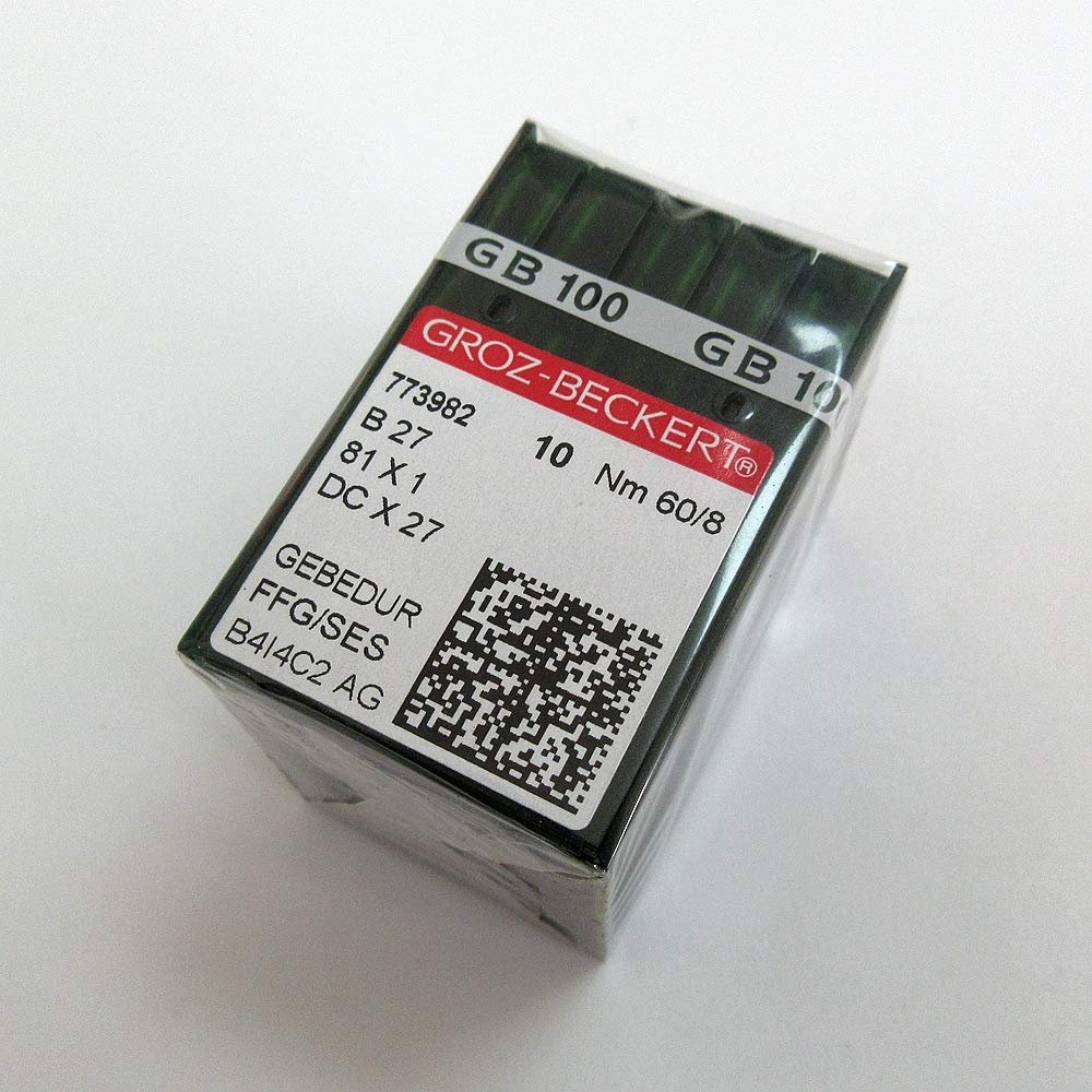100 Pcs Groz-Beckert Dcx27 81X1 Gebedur Titanium Needles for Industrial Serger Brother Juki Babylock (8/60)
