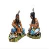 Team Miniatures American Indians IDA6025 Warriors Sitting Talking #1 1:30 Scale Pewter view 1