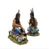 Team Miniatures American Indians IDA6025 Warriors Sitting Talking #1 1:30 Scale Pewter view 3