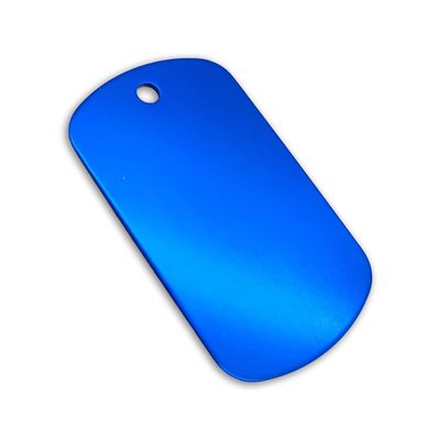 Premium Quality Anodized Aluminum Blank Dog Tags (Large Size 2.00 in x 1.15 in, 1.00mm Thick) for Laser Engraving and Stamping, Dark Blue, 50-Pack