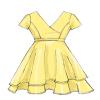 McCall's Sewing Pattern MP495 / M7316 - Misses' Asymmetrical Tiered Dressess, Size: E5 (14-16-18-20-22) view 4