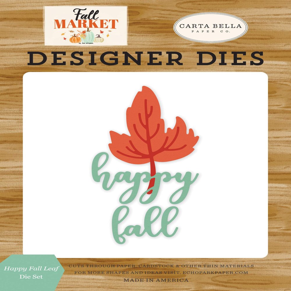 Carta Bella Fall Market: Happy Fall Leaf Medium Die Set