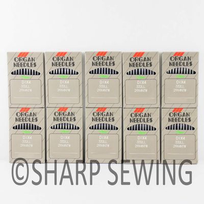 100 Organ Leather Point Sewing Needles #22 29X4, 332LR, 332LL Compatible with Singer 29K 29-4 29