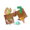 American Girl WellieWishers Reimagined Artist Set for 14.5-inch Dolls with a Faux-Leather Tool Belt, Cordless Screwdriver, Snail-Shaped Tape Measure, Paintbrush, Paint Palette, Ages 4+ view 1