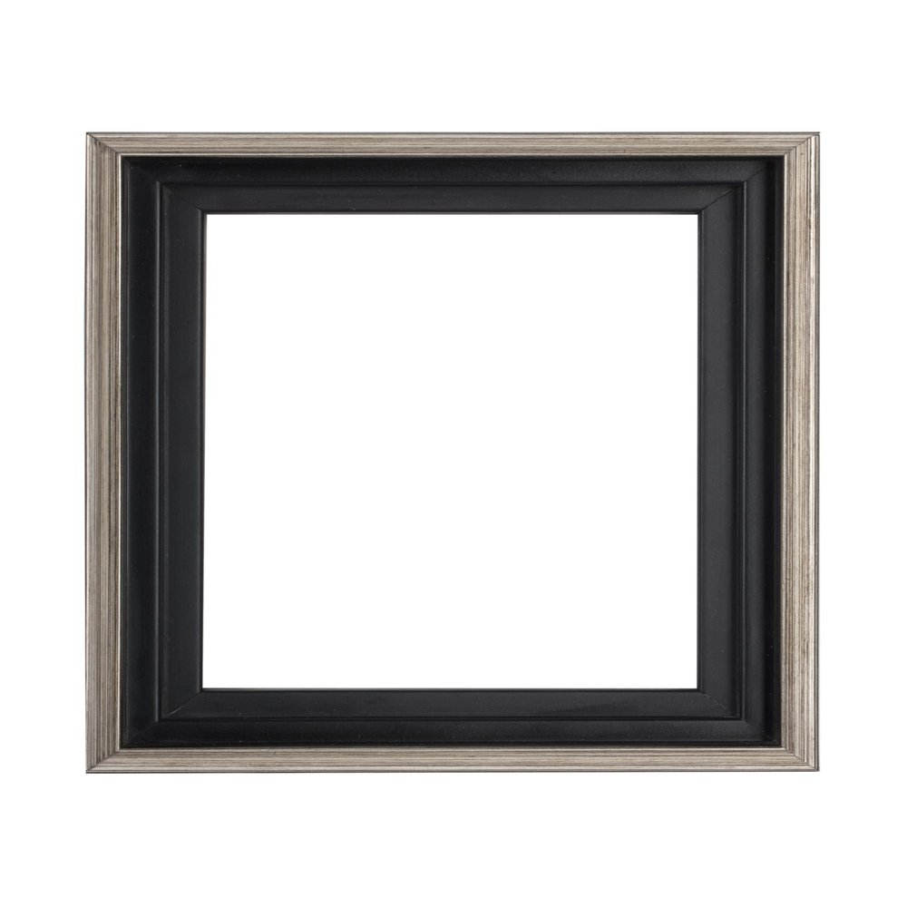 Creative Mark Illusions Floater Frame For 3/4" Deep Canvases - 20x20 Antique Gold/Black - No Glass or Backing - Wood Composite Floating Illusion Frame for Canvas Paintings- With Hanging Hardware